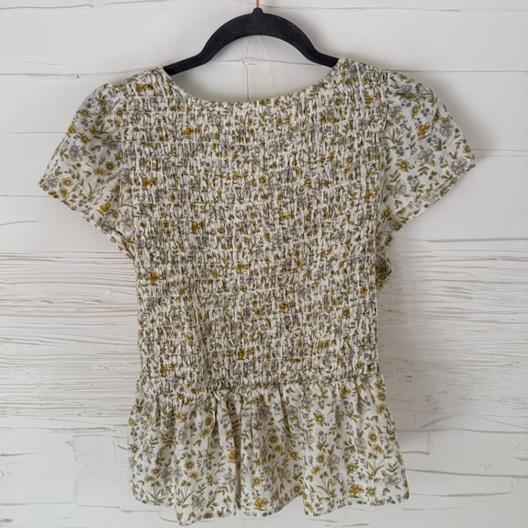 American Eagle Smocked Babydoll Top | Size S | Floral - Picture 5 of 8